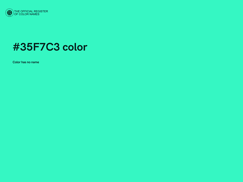 #35F7C3 color image