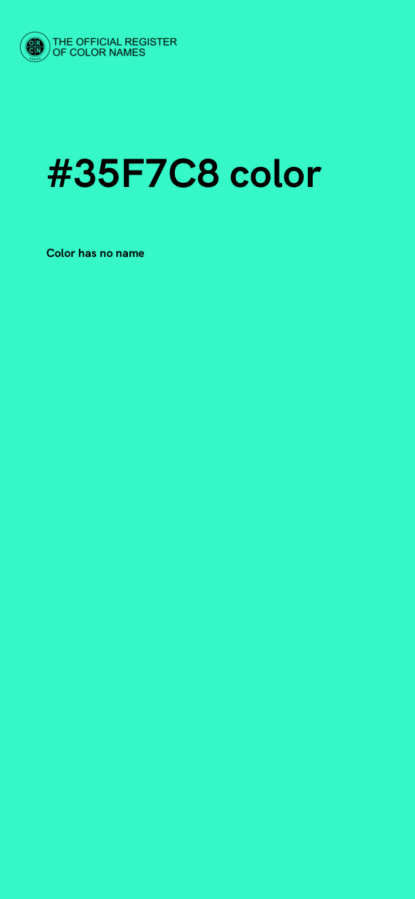 #35F7C8 color image