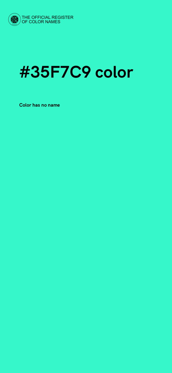#35F7C9 color image