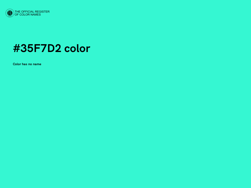#35F7D2 color image