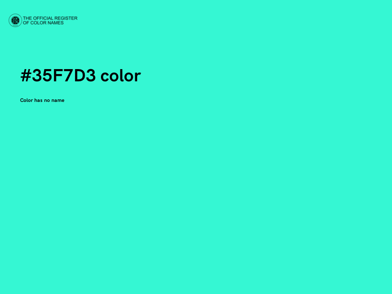 #35F7D3 color image