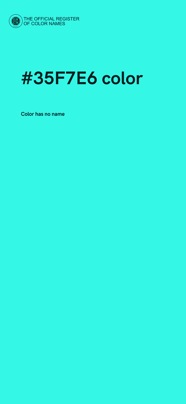 #35F7E6 color image