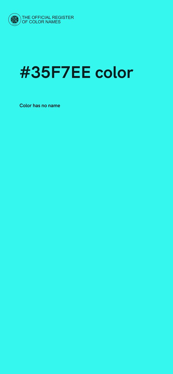 #35F7EE color image