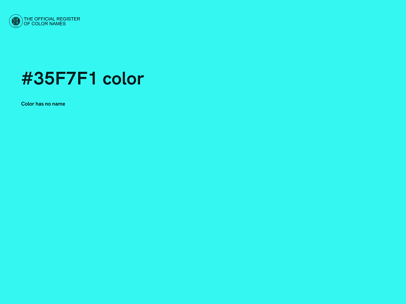 #35F7F1 color image