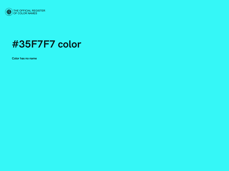 #35F7F7 color image