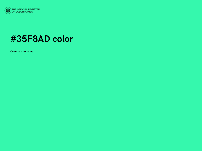 #35F8AD color image