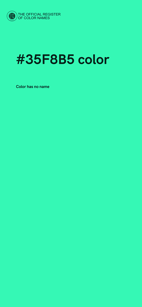 #35F8B5 color image