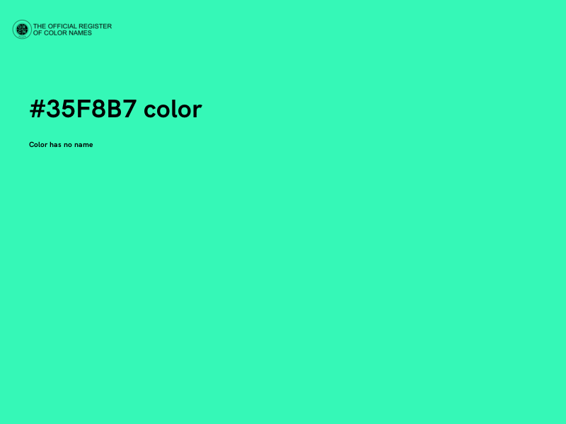 #35F8B7 color image