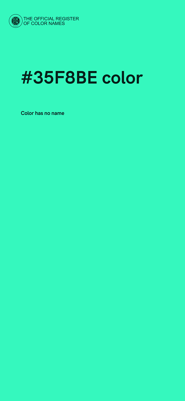 #35F8BE color image