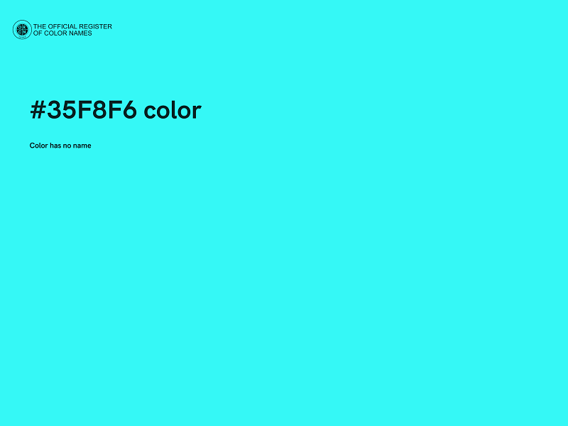 #35F8F6 color image