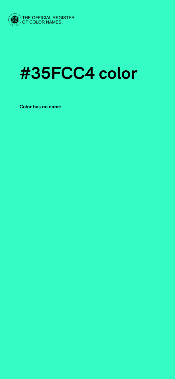 #35FCC4 color image