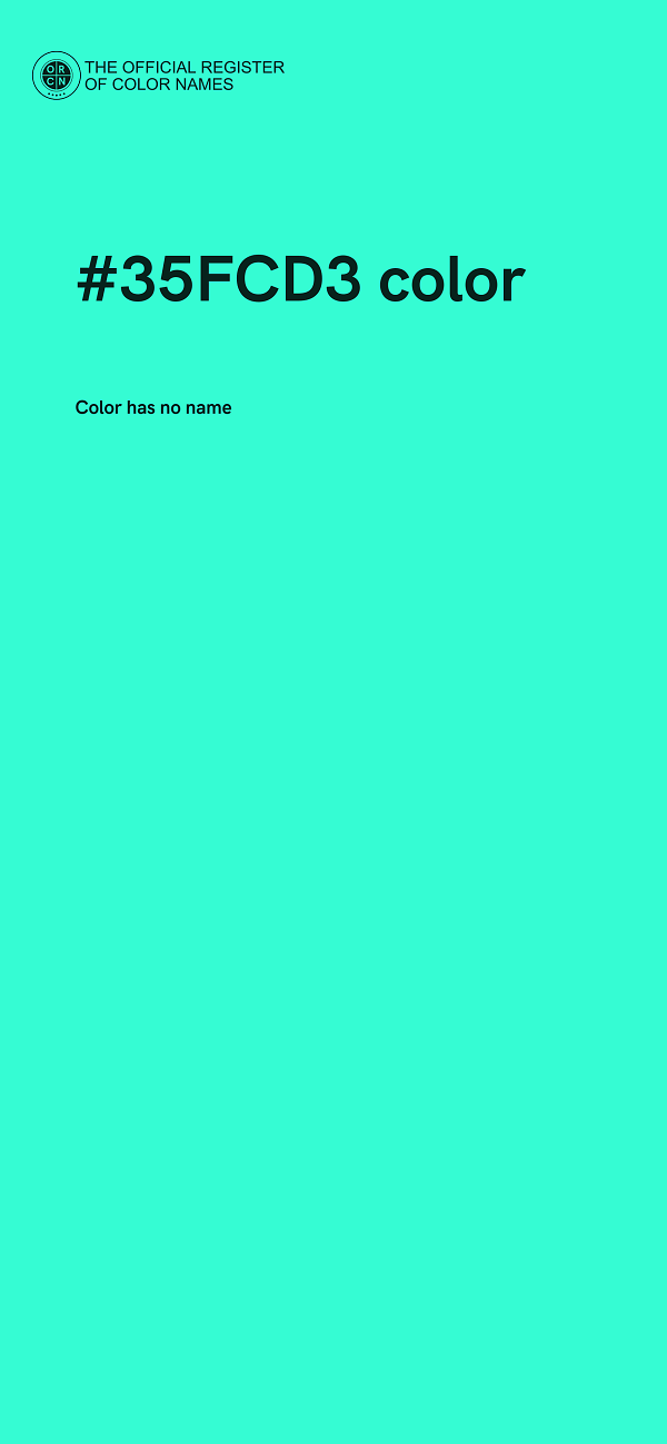 #35FCD3 color image
