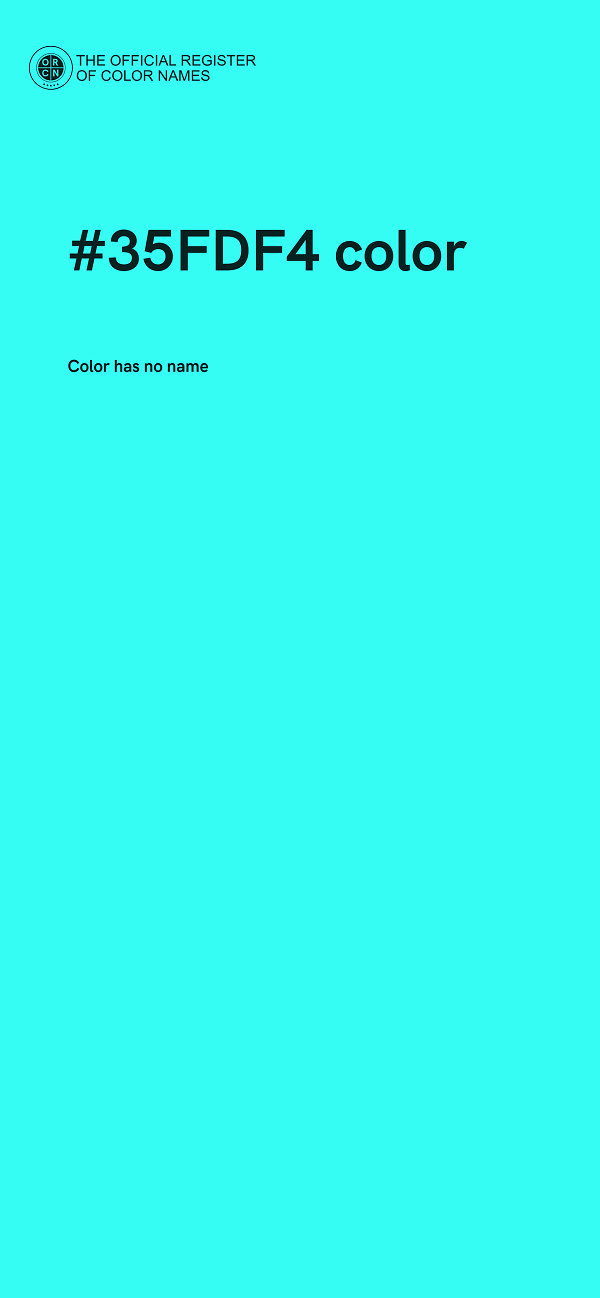 #35FDF4 color image