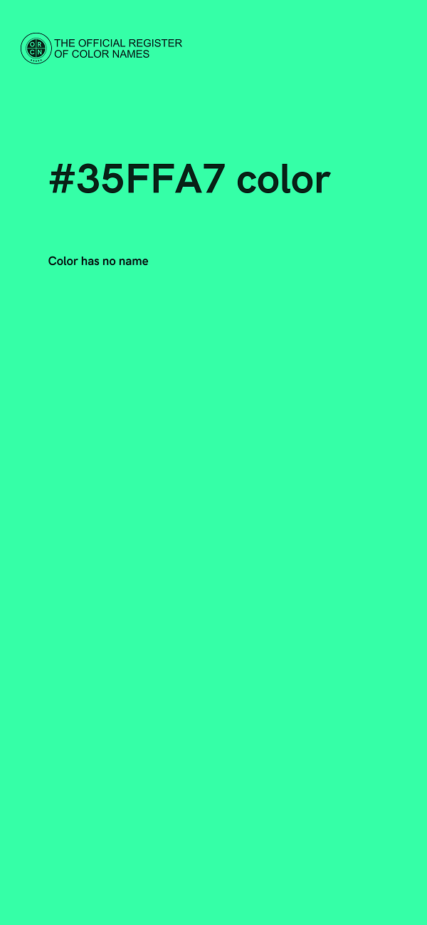 #35FFA7 color image