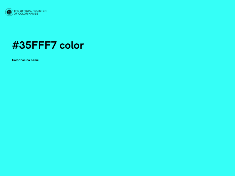 #35FFF7 color image