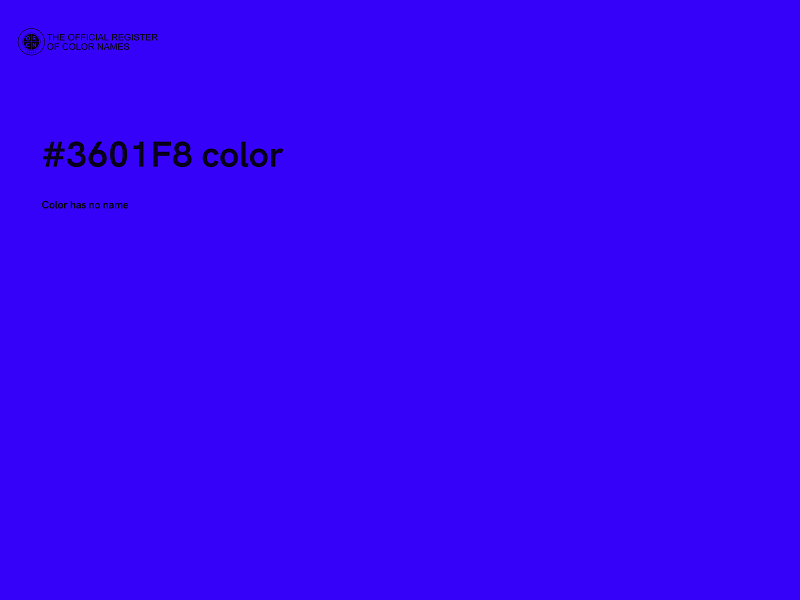 #3601F8 color image