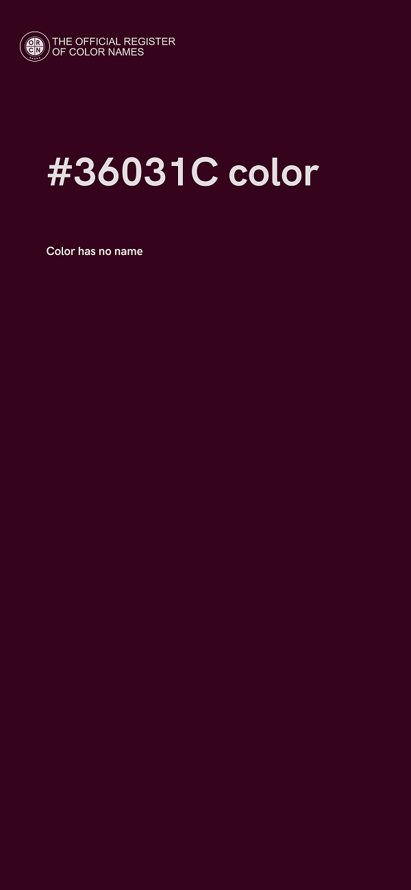 #36031C color image