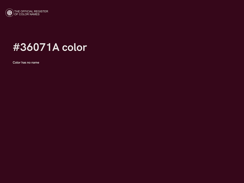 #36071A color image