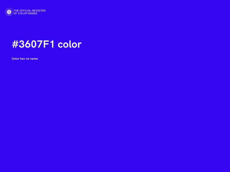 #3607F1 color image