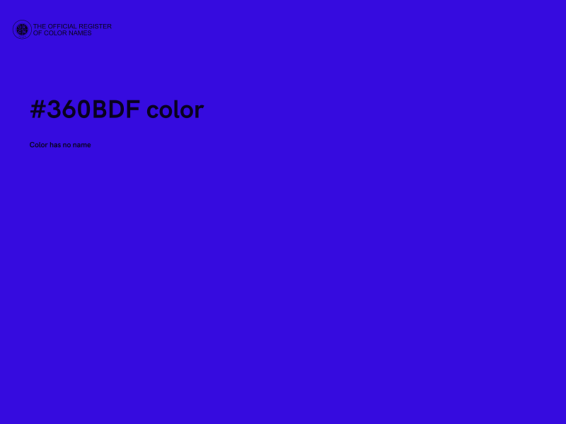 #360BDF color image