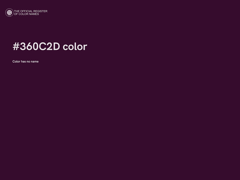 #360C2D color image