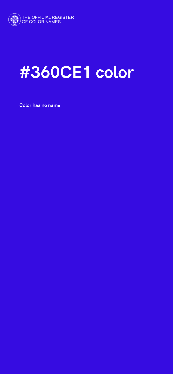 #360CE1 color image