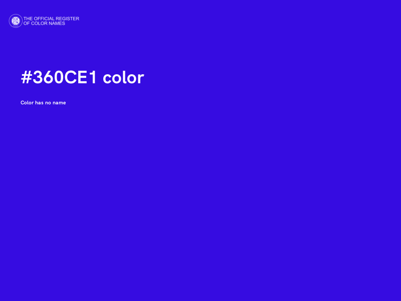 #360CE1 color image