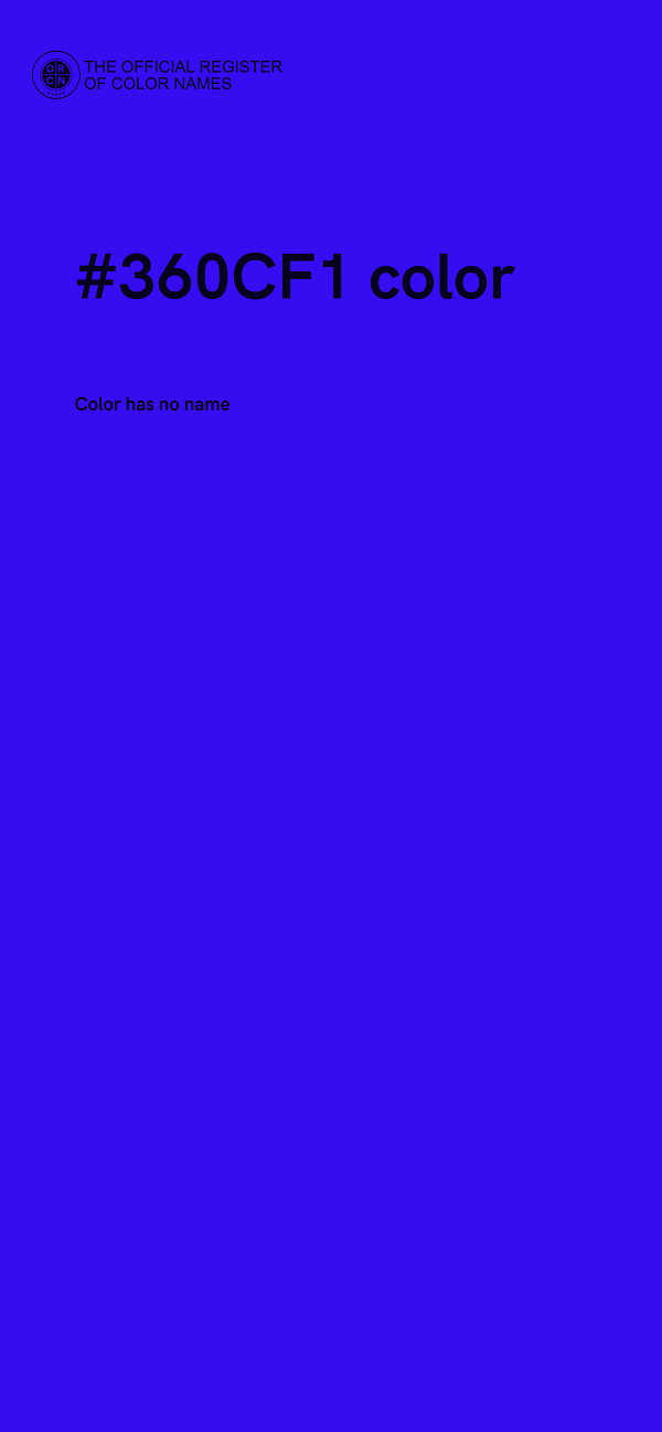 #360CF1 color image