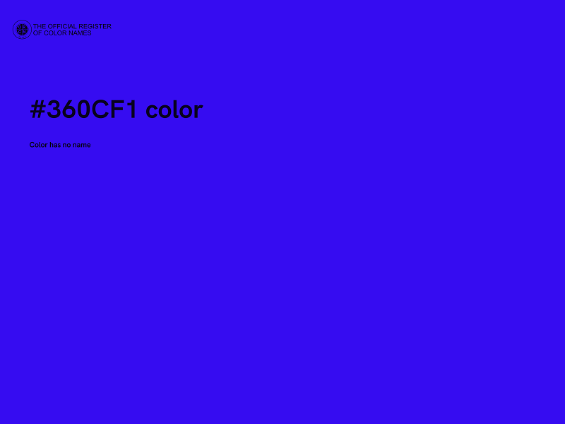 #360CF1 color image