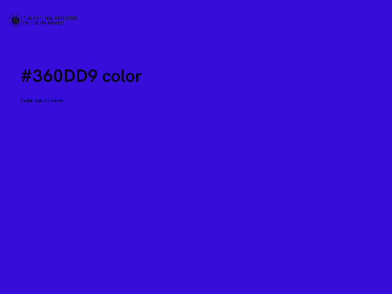 #360DD9 color image