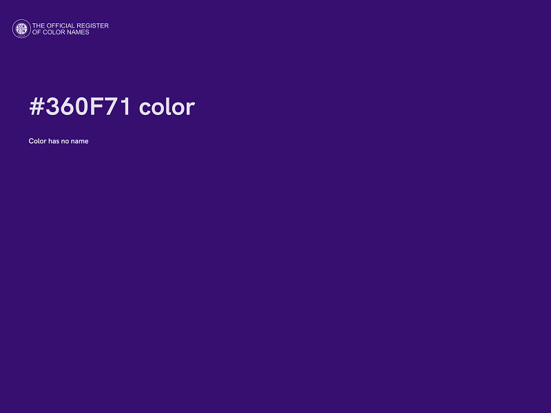 #360F71 color image