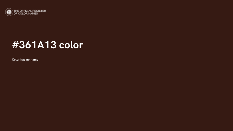 #361A13 color image
