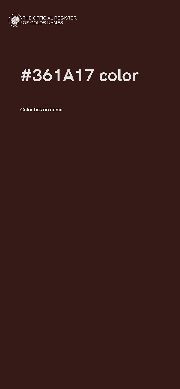 #361A17 color image