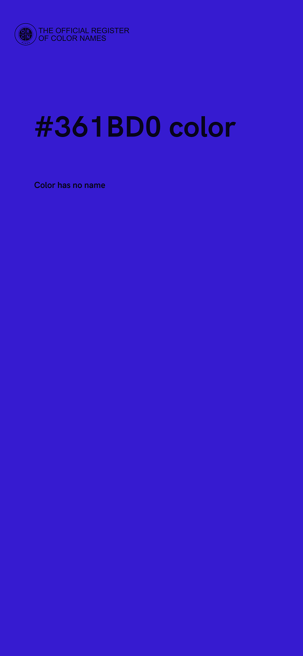 #361BD0 color image