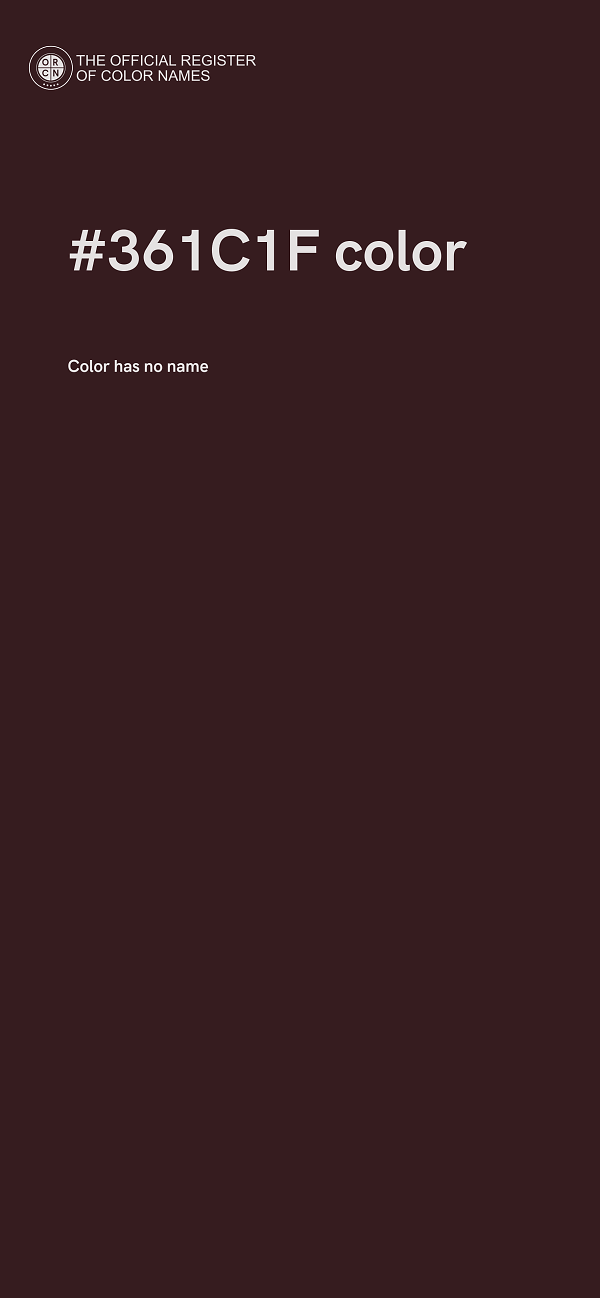 #361C1F color image