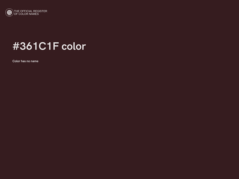 #361C1F color image