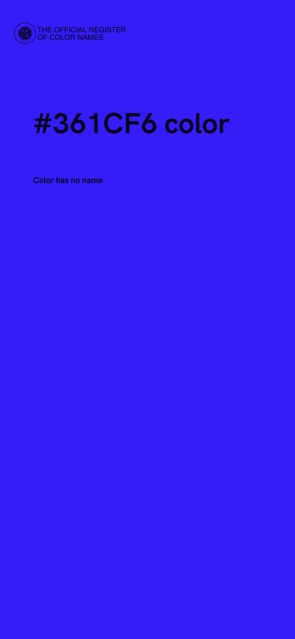 #361CF6 color image