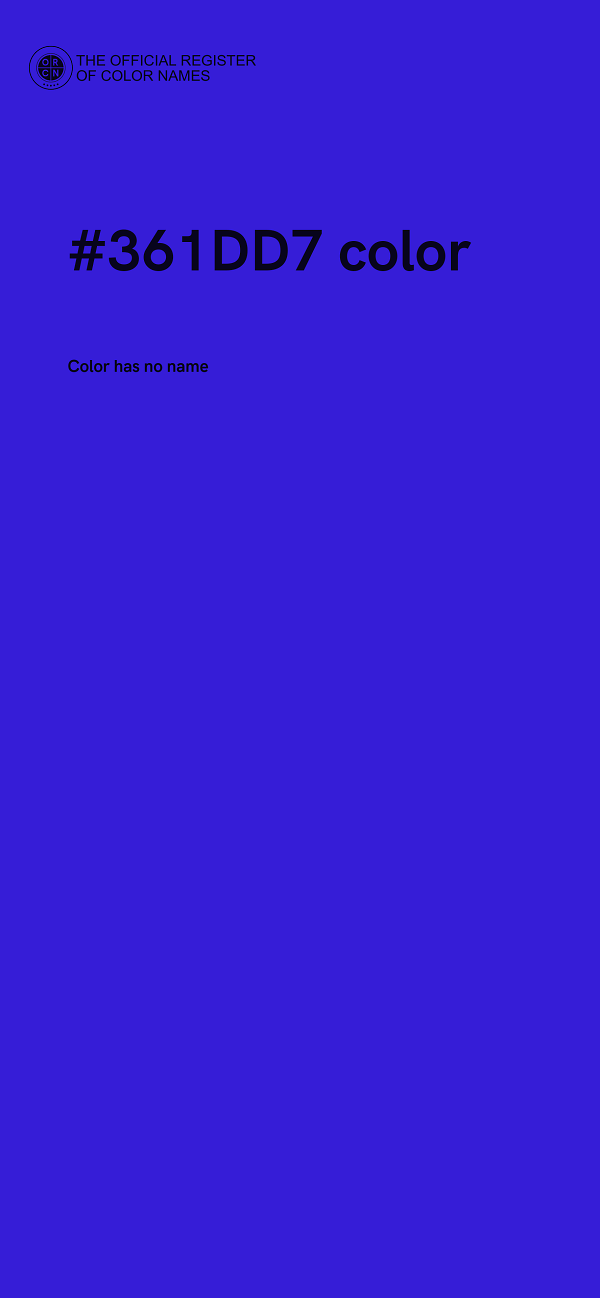 #361DD7 color image