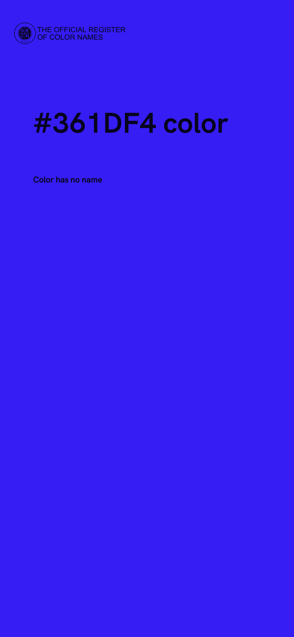 #361DF4 color image