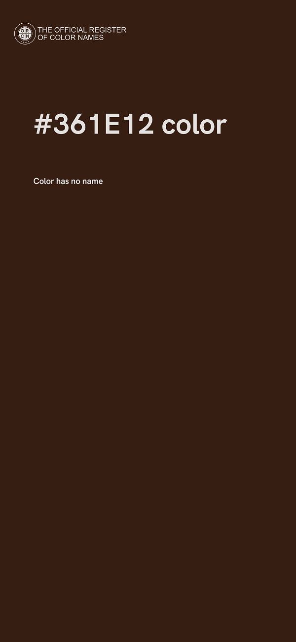 #361E12 color image
