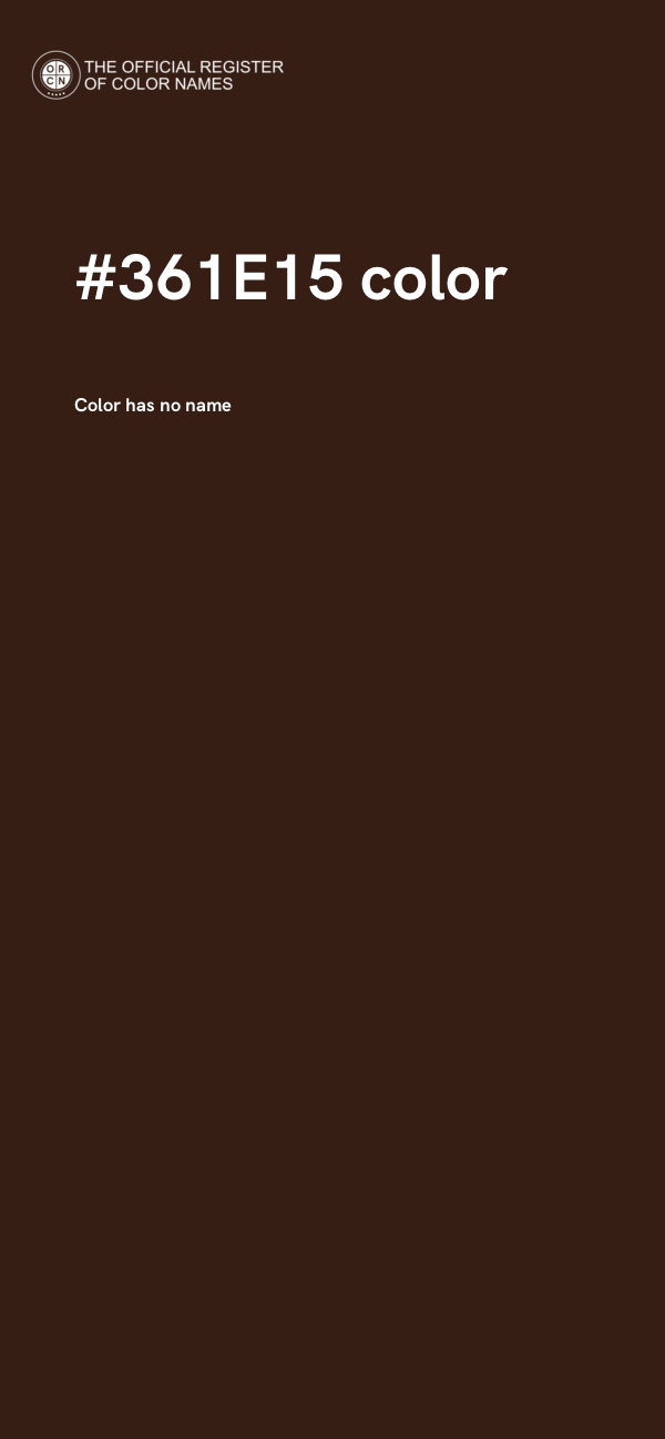 #361E15 color image