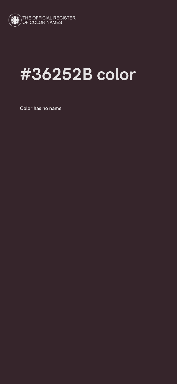 #36252B color image