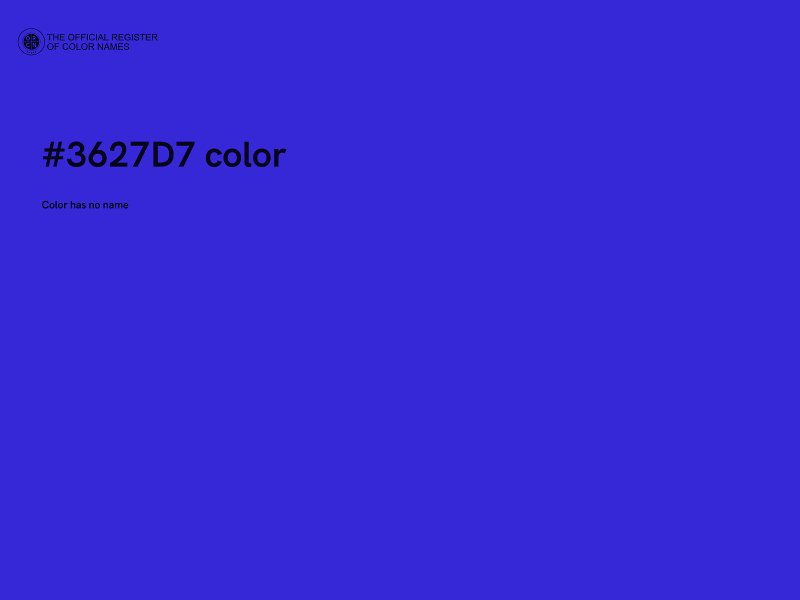 #3627D7 color image