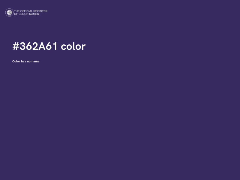 #362A61 color image