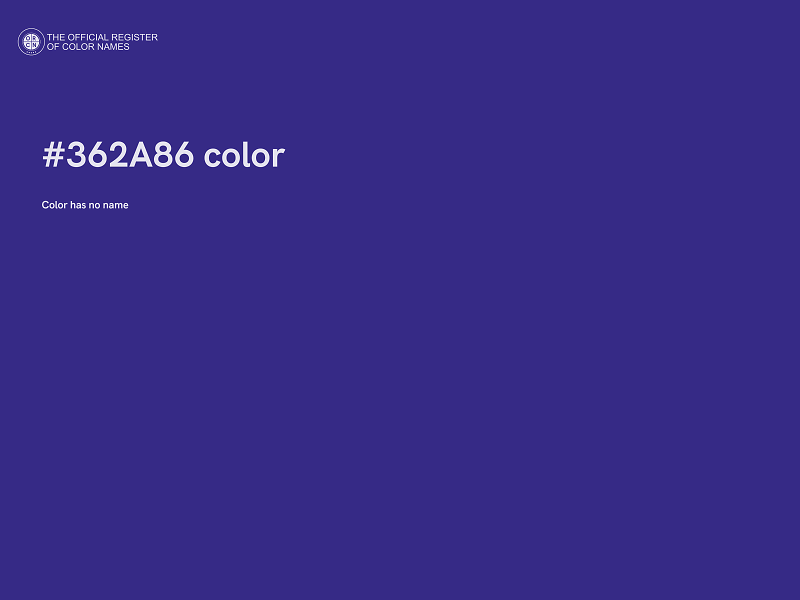 #362A86 color image