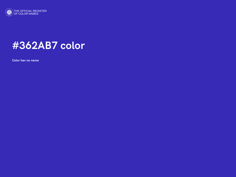 #362AB7 color image