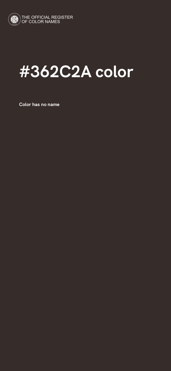 #362C2A color image
