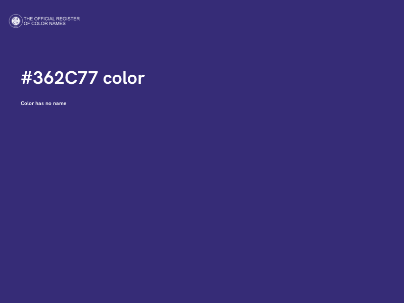 #362C77 color image