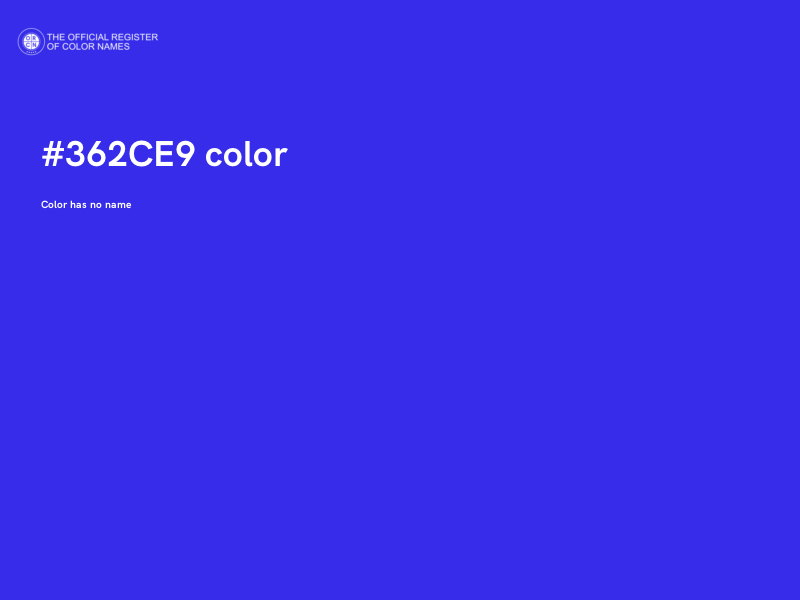 #362CE9 color image