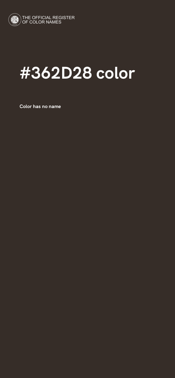 #362D28 color image